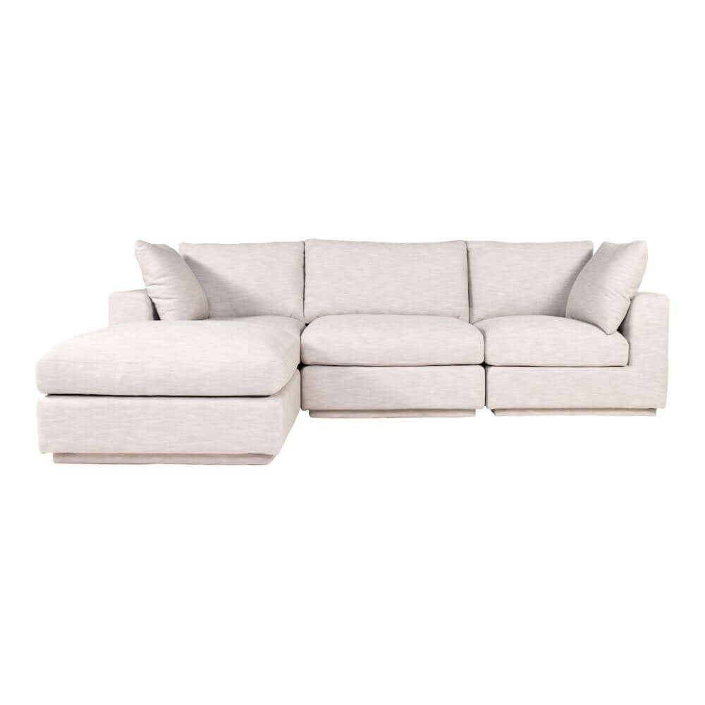 Justin Modern Luxury Modular Sectional in Gray