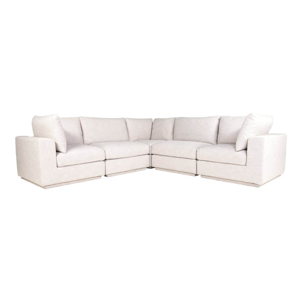 Justin Modern Luxury Modular Sectional in Gray