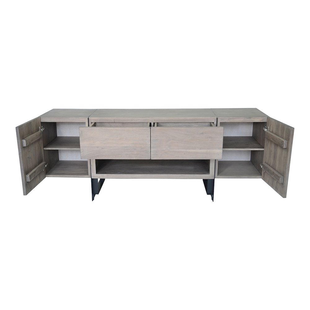 Tiburon Acacia Wood Media Console TV Stand Cabinet 72" (2 Colors)