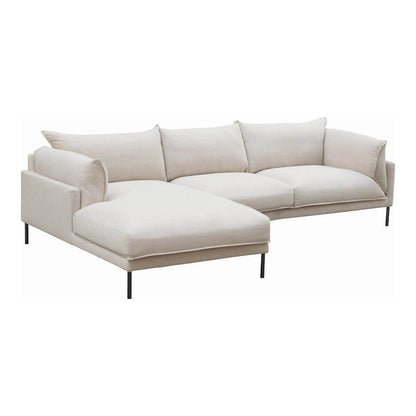 Jamara Modern Chaise Sofa Sectional 112" (2 Colors)