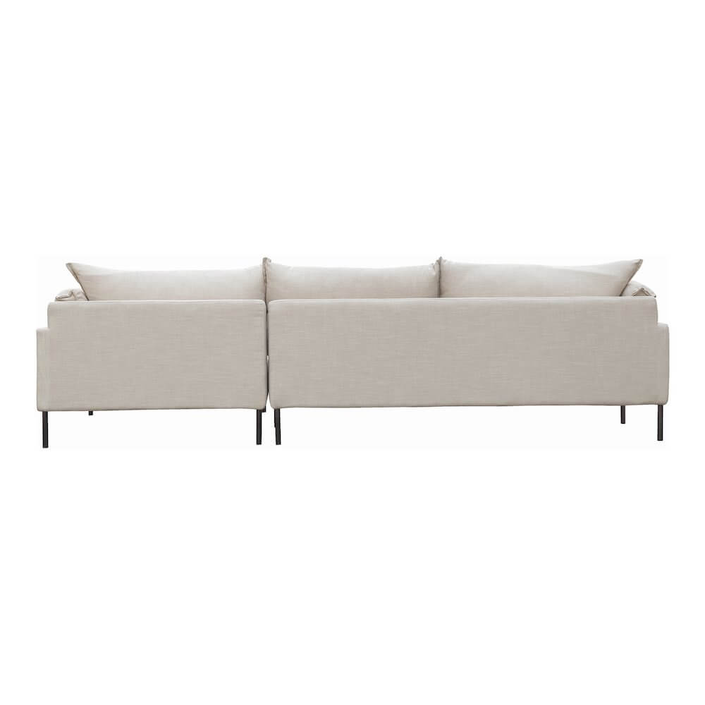 Jamara Modern Chaise Sofa Sectional 112" (2 Colors)