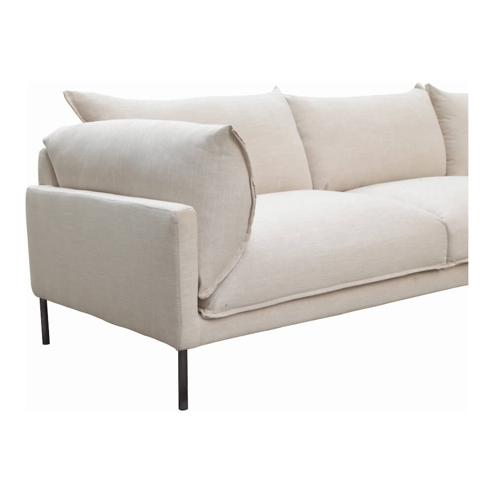 Jamara Modern Chaise Sofa Sectional 112" (2 Colors)