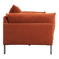 Jamara MCM Styled Orange Auburn Fabric Sofa 94"