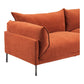 Jamara MCM Styled Orange Auburn Fabric Sofa 94"