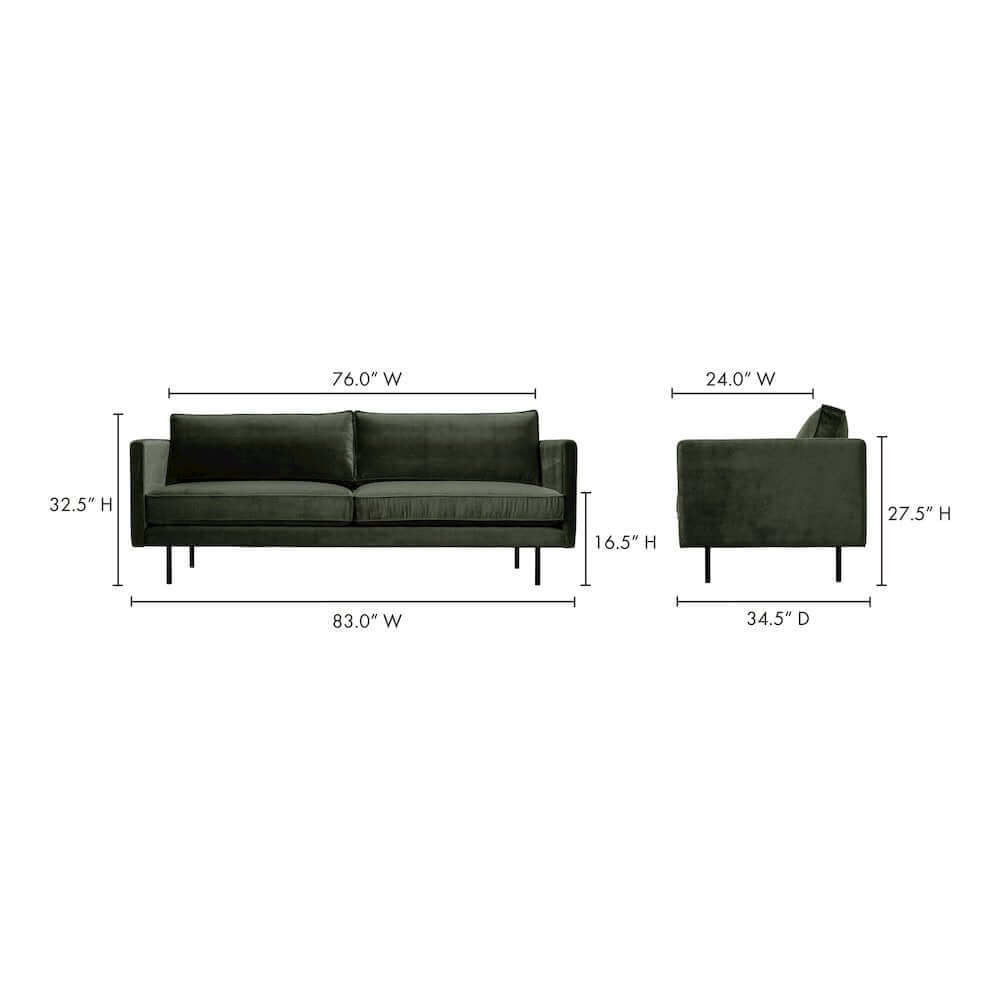 Raphael MCM Fabric Sofa 83" (2 Colors)