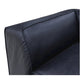 Form Modular 3 Piece Black Genuine Leather Lounge Sofa (91")