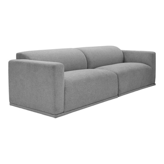 Malou Modern Low Profile Sofa Gray 96"