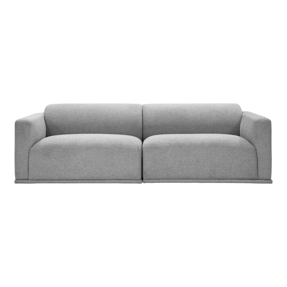 Malou Modern Low Profile Sofa Gray 96"