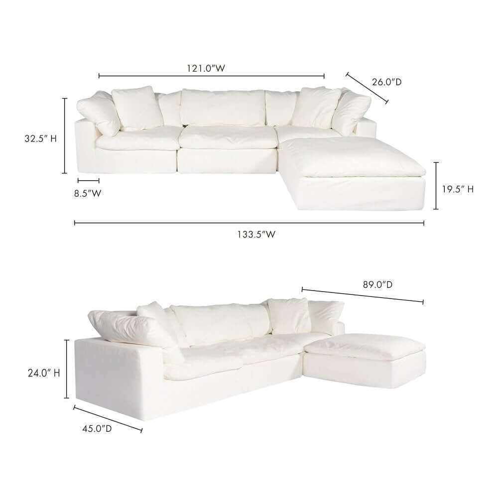 Terra Clay Modern Cloud Modular Sofa Sectional (4 Colors - Various Sizes)