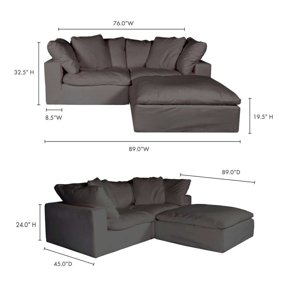 Terra Clay Modern Cloud Modular Sofa Sectional (4 Colors - Various Sizes)