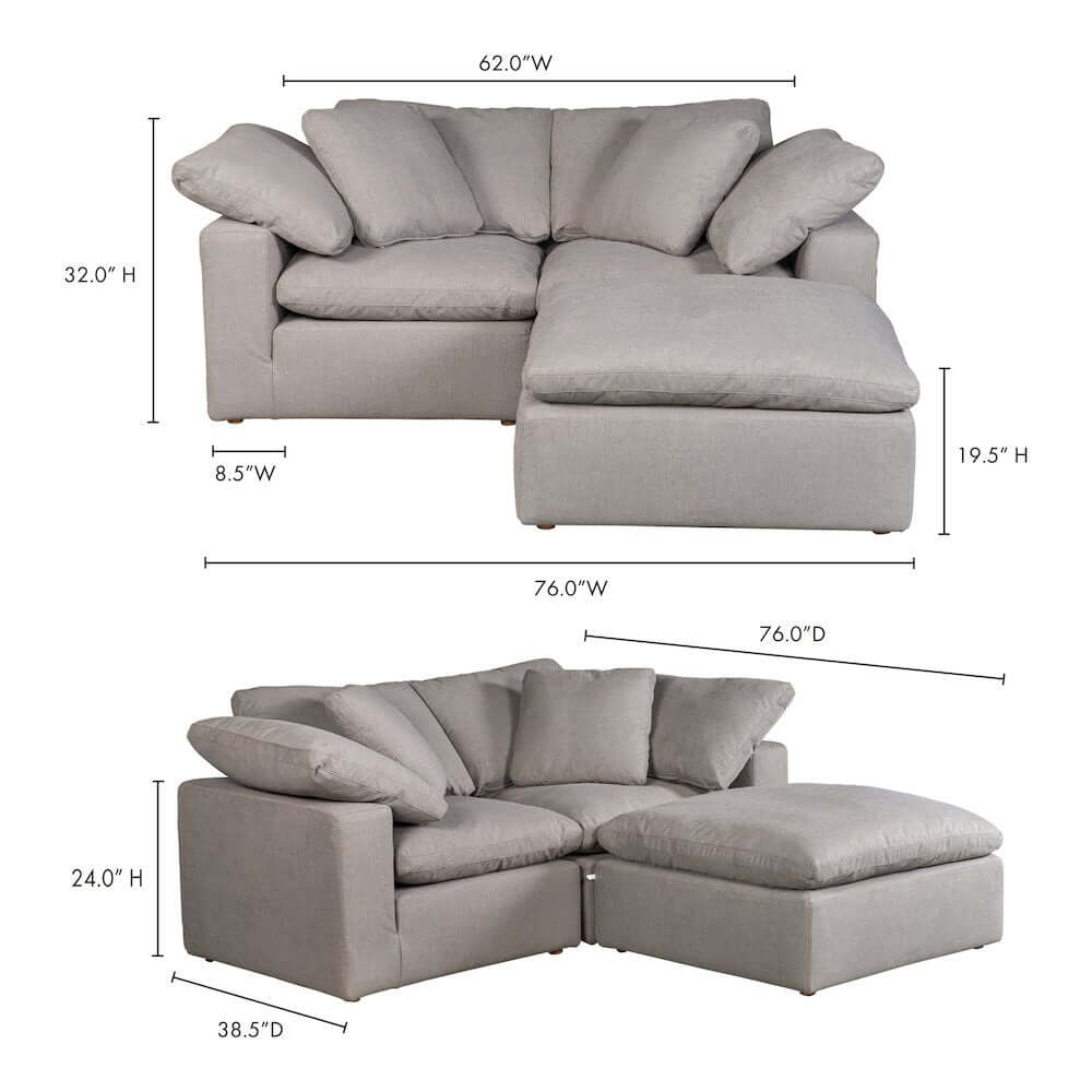 Terra Clay Modern Cloud Modular Sofa Sectional (4 Colors - Various Sizes)