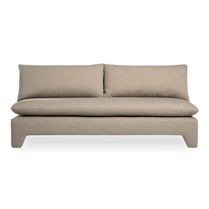 Estelle Modern Fabric Armless Sofa Loveseat 79" (2 Colors)