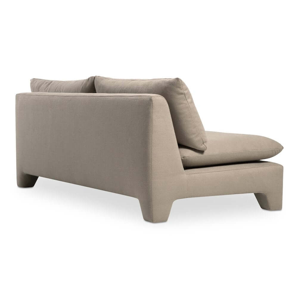 Estelle Modern Fabric Armless Sofa Loveseat 79" (2 Colors)