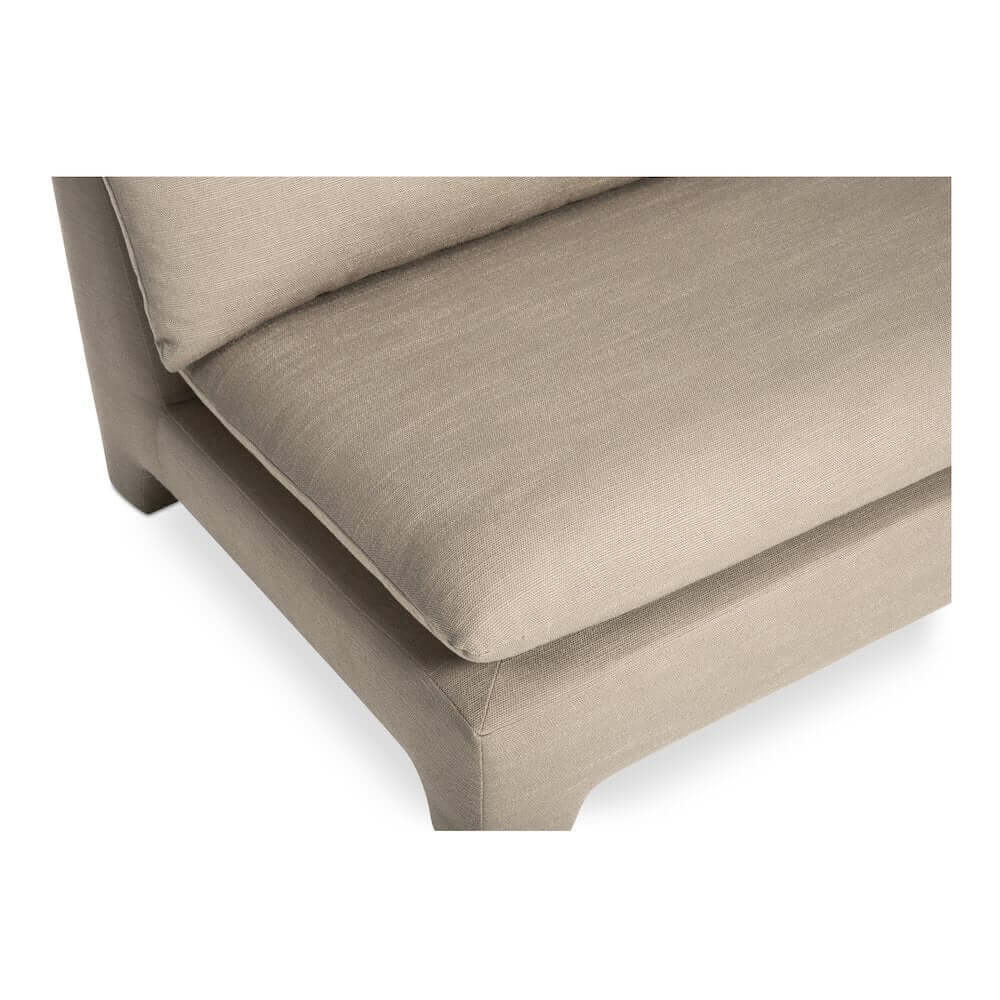 Estelle Modern Fabric Armless Sofa Loveseat 79" (2 Colors)