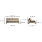 Estelle Modern Fabric Armless Sofa Loveseat 79" (2 Colors)