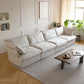 Modular Cloud Comfort Sectional Sofa in Beige or White - Sections Sold Individually - Revel Sofa 