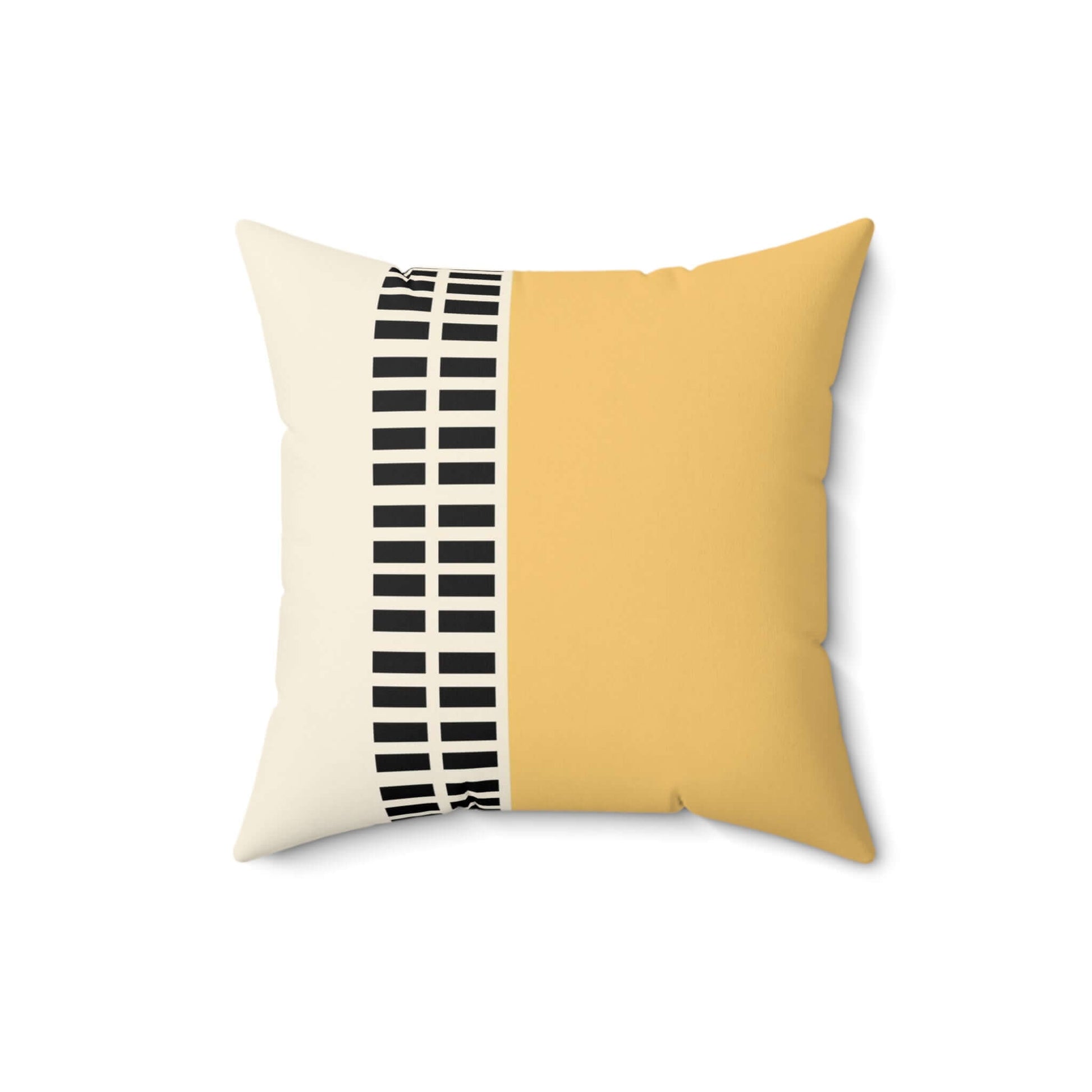 Spun Polyester Square Pillow - Black & Yellow - Revel Sofa 