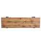 Modern Wood MDF Block Metal Base Bench 59"