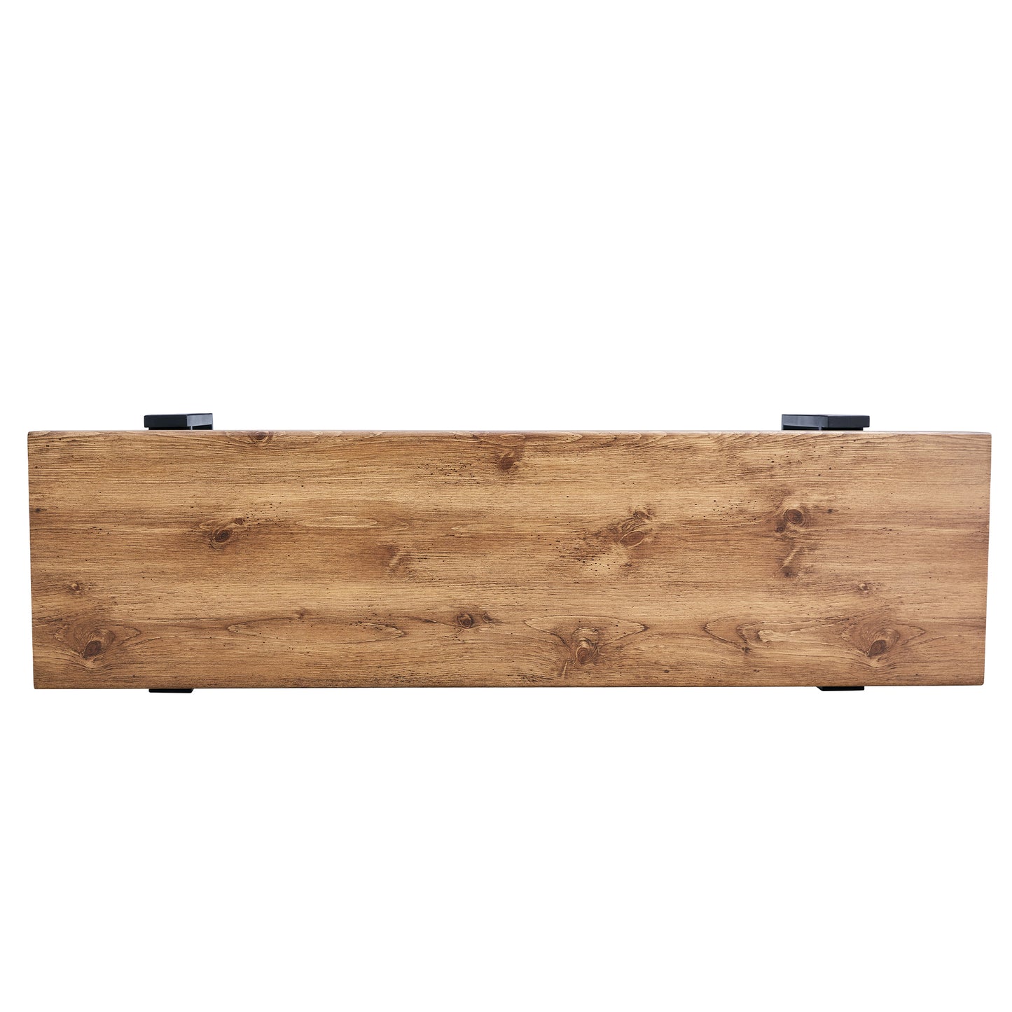 Modern Wood MDF Block Metal Base Bench 59"