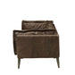 Porchester Sofa in Distressed Top Grain Chocolate Leather 94” - Revel Sofa 