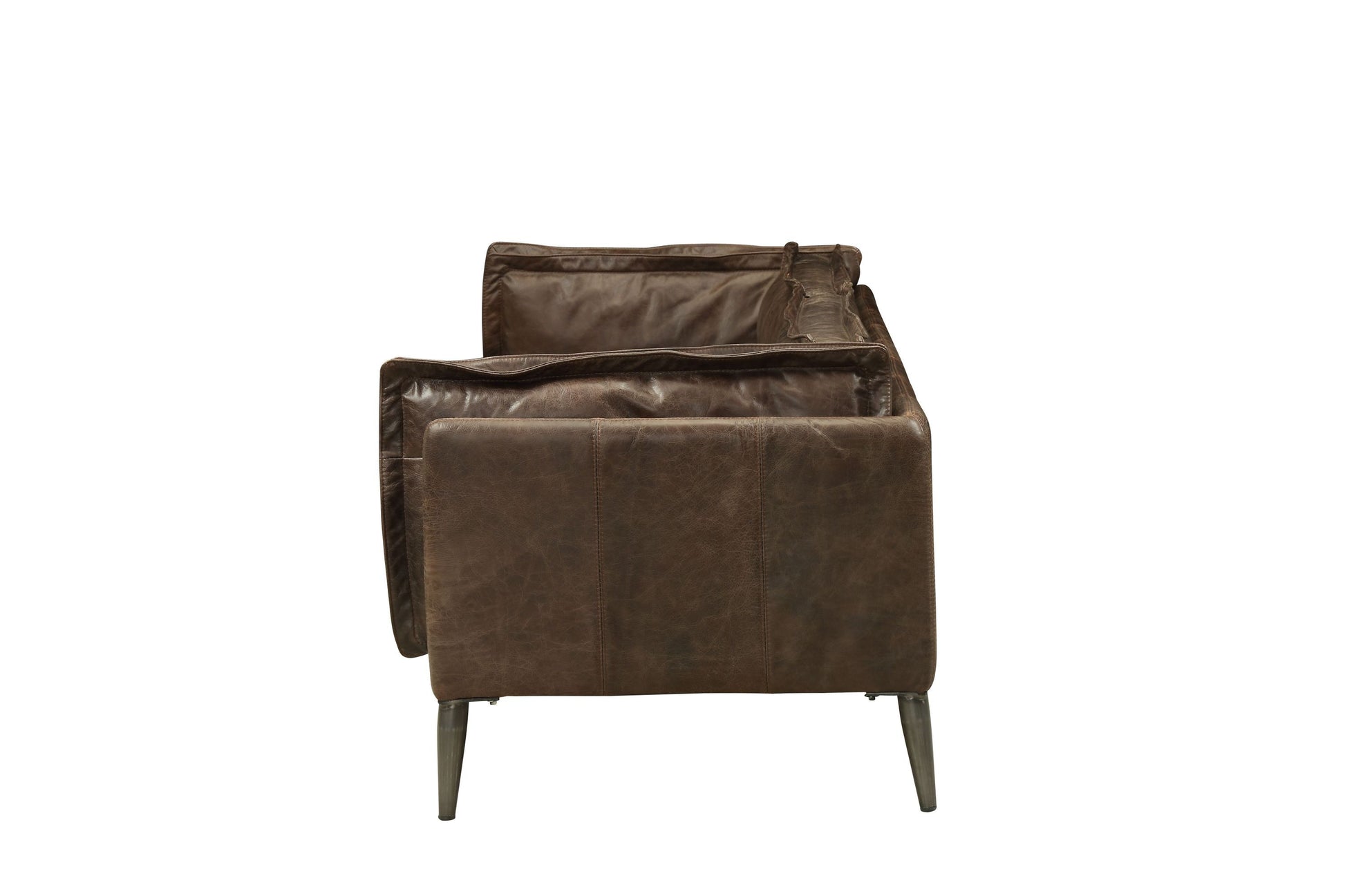 Porchester Sofa in Distressed Top Grain Chocolate Leather 94” - Revel Sofa 