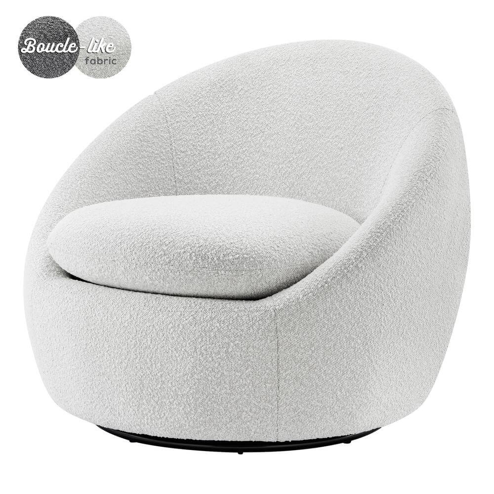 Adelmo Modern Fabric Swivel Accent Chair (4 Color Options)