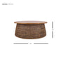 Kamari Rattan Round Coffee Table Solid Wood Top 44"