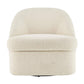 Hurley Chenille Fabric Swivel Accent Lounge Chair in Beige