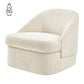 Hurley Chenille Fabric Swivel Accent Lounge Chair in Beige