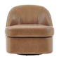 Hurley PU Leather Swivel Accent Chair