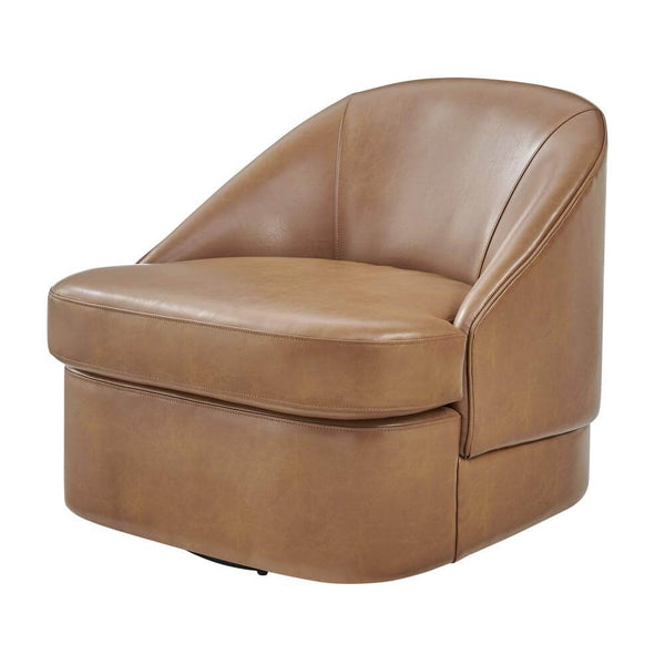 Hurley PU Leather Swivel Accent Chair