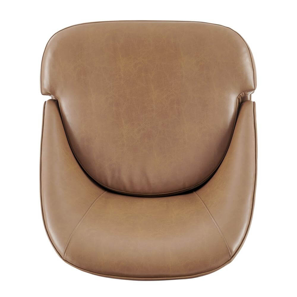 Hurley PU Leather Swivel Accent Chair