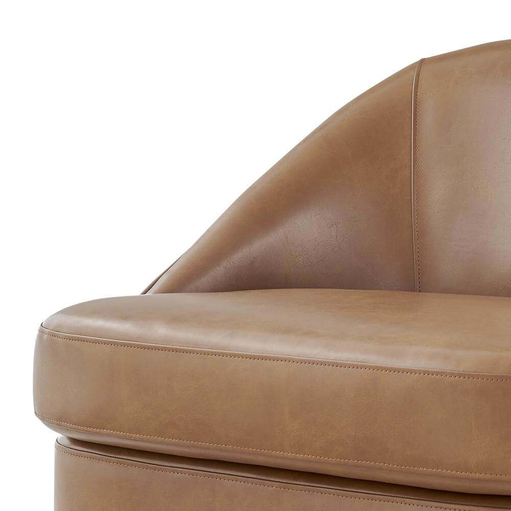 Hurley PU Leather Swivel Accent Chair