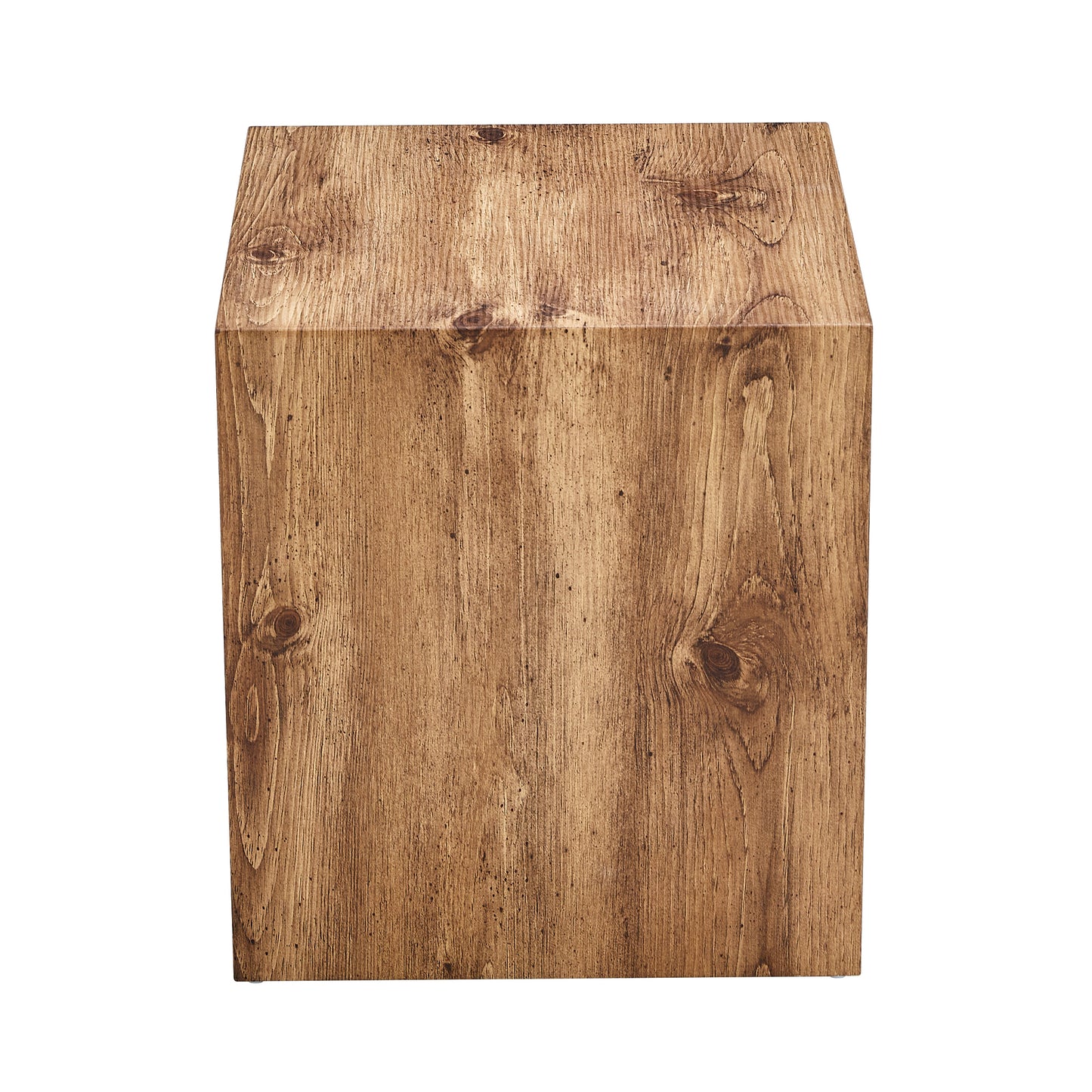 Square Cube MDF Wood Accent Table 15.75"