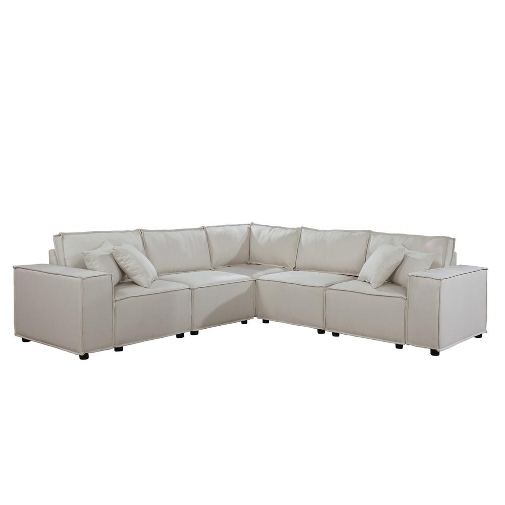 Jenson Modern Modular Fabric Corner Sectional Sofa 99"