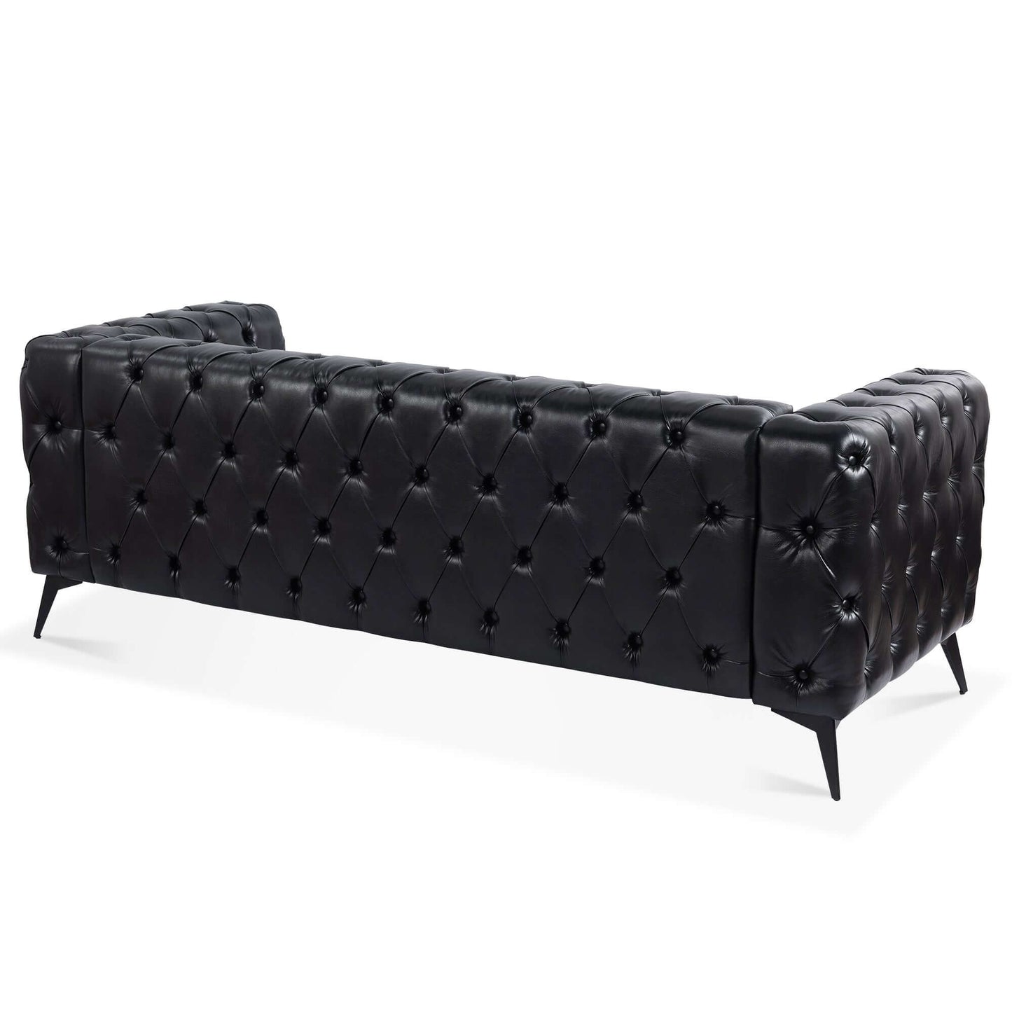 Styled Button-Tufted Square Arm Sofa, 3 Seater 84” - Revel Sofa 