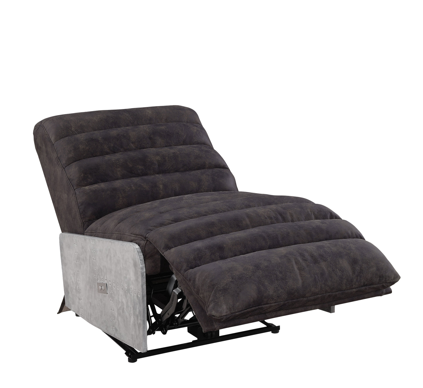 Okzuil Power Recliner Lounge Chair, Brown Top Grain Leather & Aluminum - Revel Sofa 