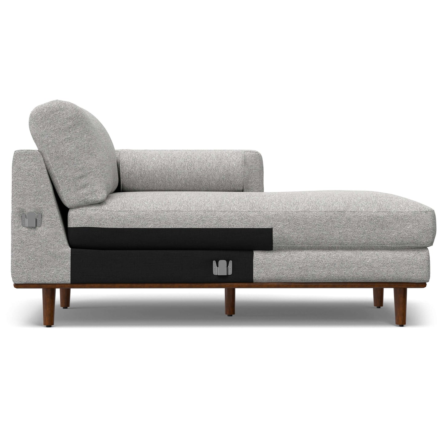 Morrison MCM Right Facing Chaise Sectional Sofa, Mist Gray 102" - Revel Sofa 