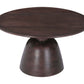 Lucena Solid Wood Round Minimalist Coffee Table, Bronze 33" - Revel Sofa 