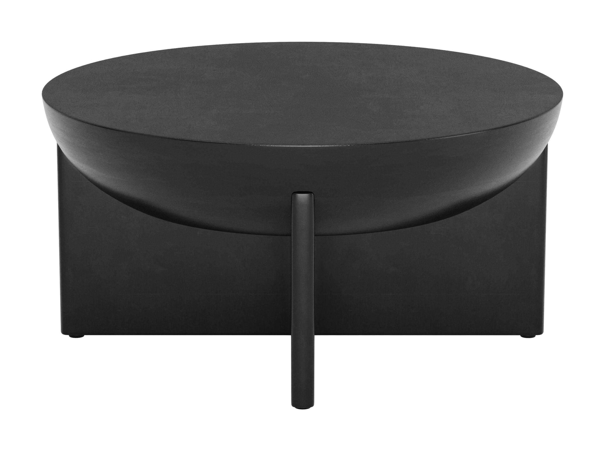 Tume Solid Wood Coffee Table in Black - Revel Sofa 