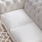 Classic Chesterfield Tufted Leather Nailhead Sofa 95" (5 Colors)