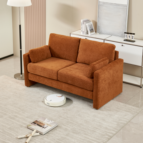 Small Contemporary Loveseat Sofa 58" (4 Colors)