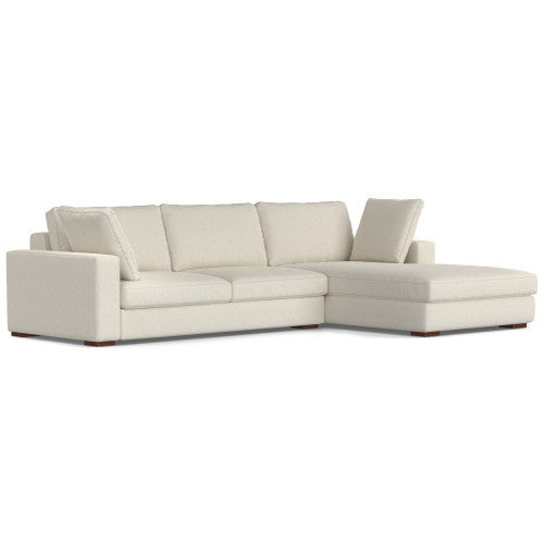 Charlie Modern Deep Seat Sectional Chaise Sofa 122" (2 Colors)