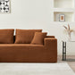 Modern Low Pro Sherpa Foam Sectional LF Chaise Sofa 104" (4 Colors)