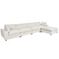 Modular 5 Seat Sectional Cloud Sofa with Ottoman in Beige or Gray (176")