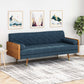 Aidan MCM Styled Tufted Fabric Loveseat Sofa 72"