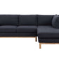 Anisa Black Sherpa Sectional Sofa with Right-Facing Chaise 93" - Revel Sofa 