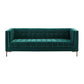 Isaac MCM Button Tufted Velvet Fabric Sofa (2 Colors)