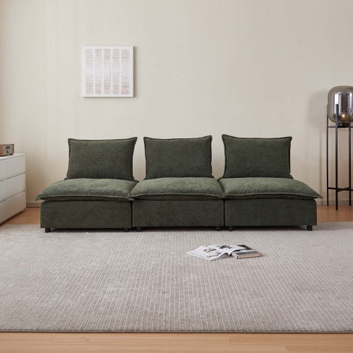 Modern Cloud Armless Modular Sectional Sofa (4 Colors - Various Sizes)