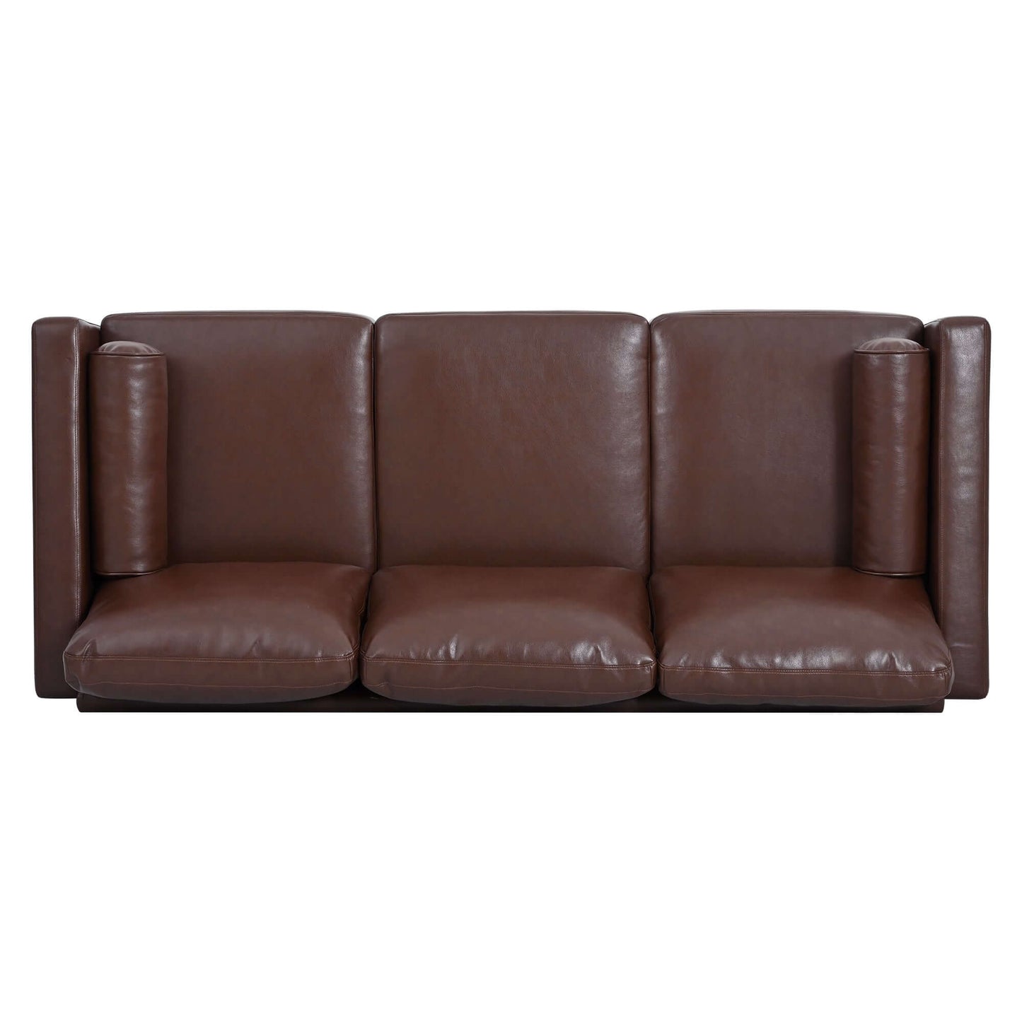 MCM Faux Leather 3 Seat Sofa 77"